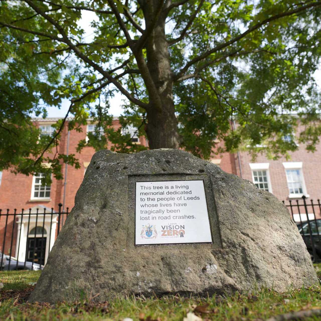 Vision Zero Memorial Tree with Plaque
