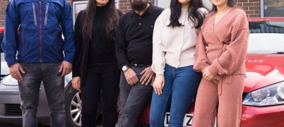 The team from Masterprint Packaging stood outside an office