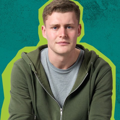 A young man sat down