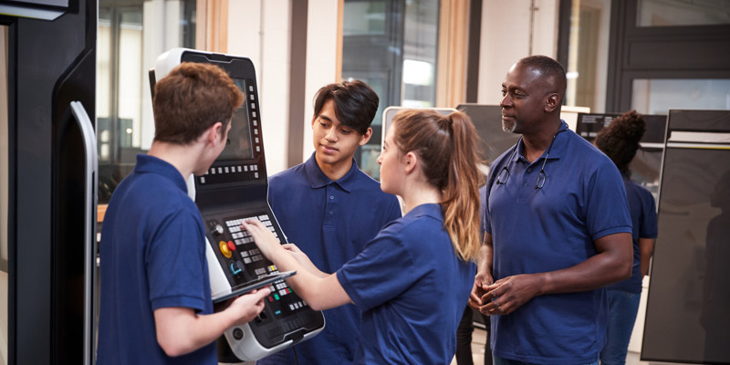 Young People In Technology Room Stock