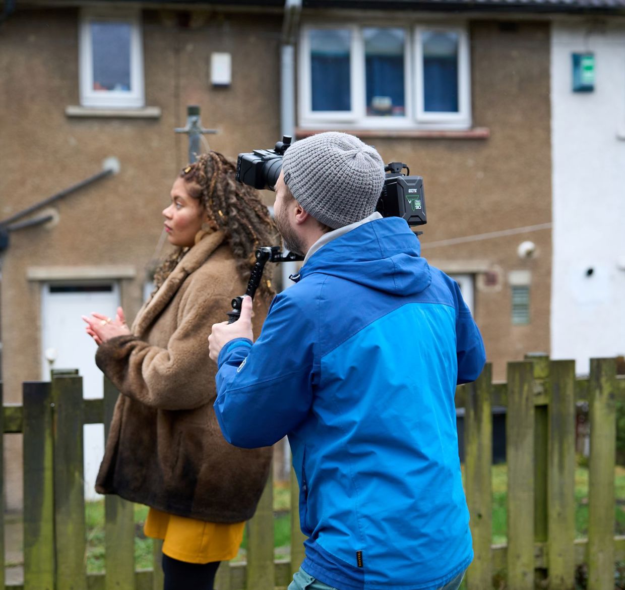 Behind the scenes photo of Ilana