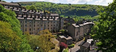 A street of houses in Hebden Bridge
