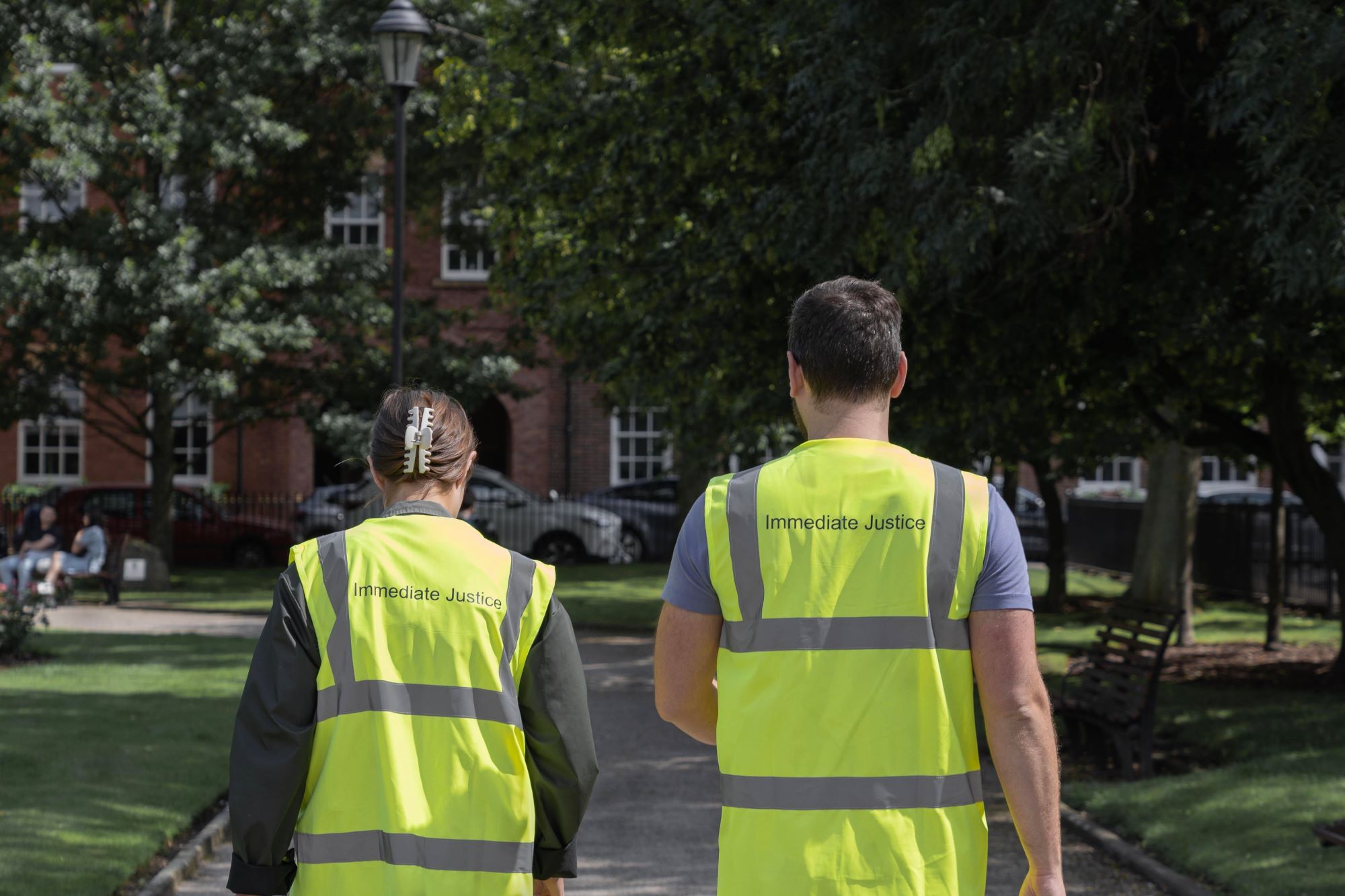 Two offenders in high-vis jackets
