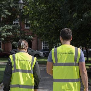 Two offenders in high-vis jackets