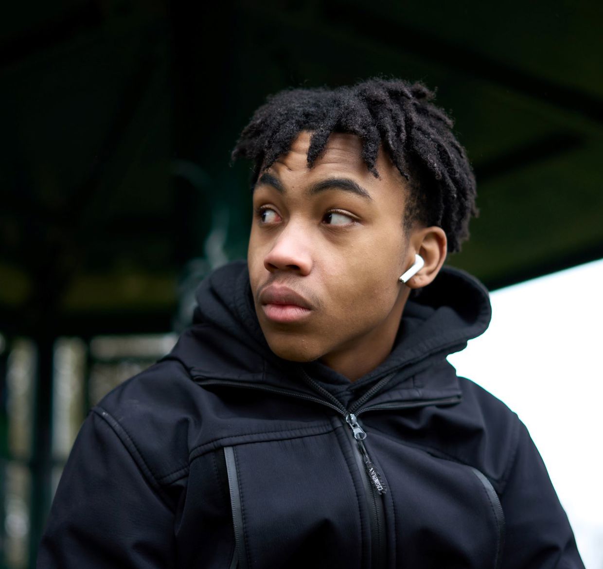 Behind the scenes photo of Caleb