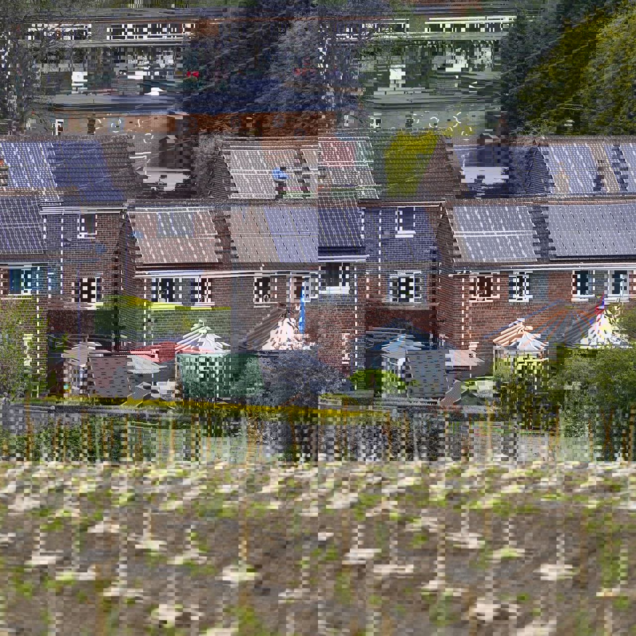 Solar Panels On Housing In Wakefield