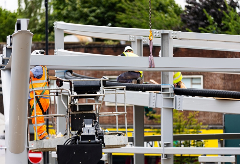 Construction at Heckmondwike bus station